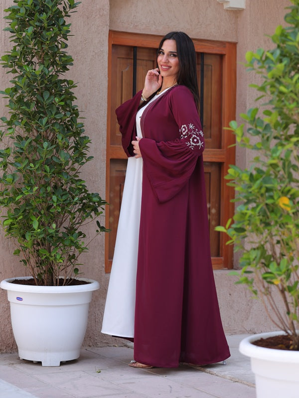 Nyla Abaya – Maroon Nida