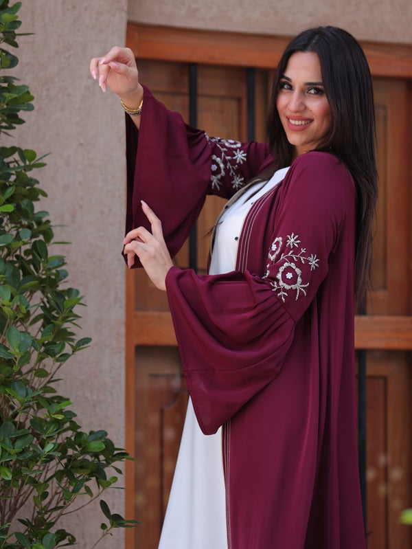 Nyla Abaya – Maroon Nida