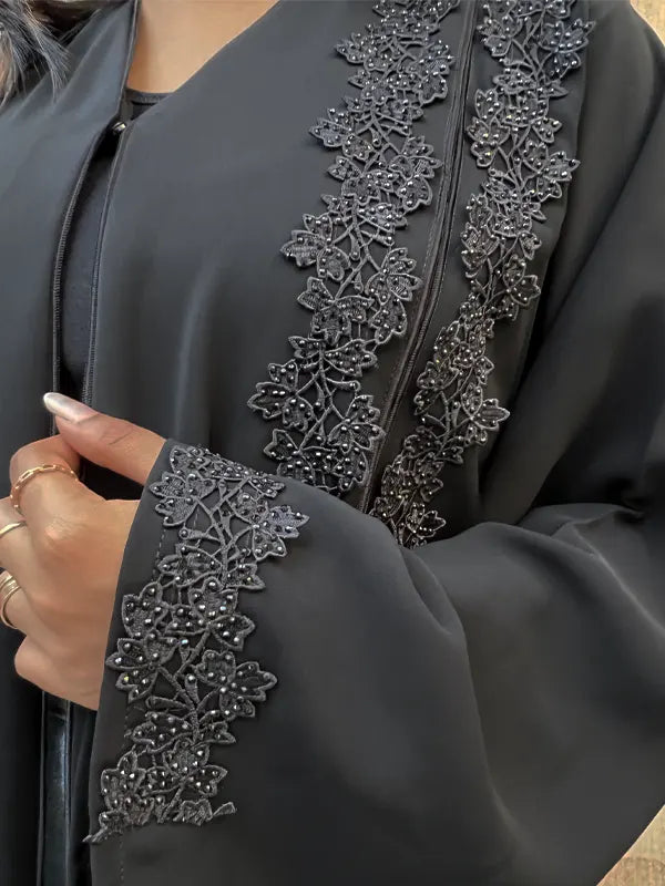 Abaya black | Lace design