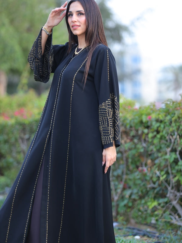 Black Nida Fabric Abaya