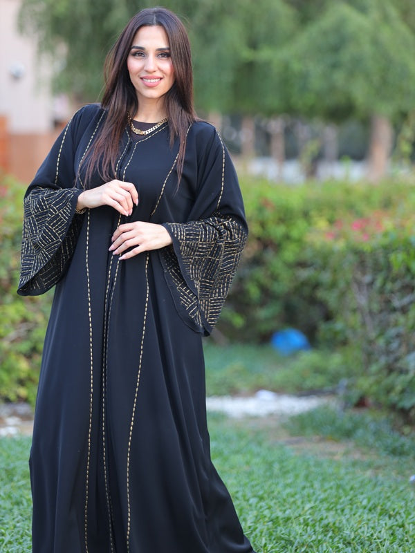 Black Nida Fabric Abaya