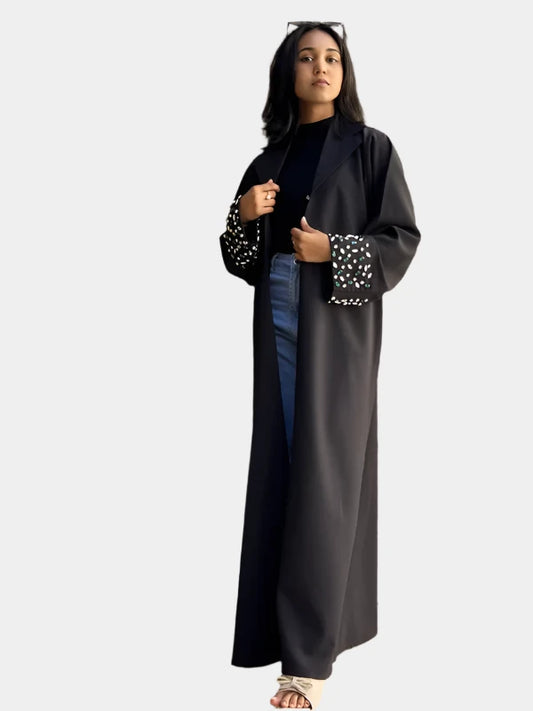 Abaya black | beautiful stone work