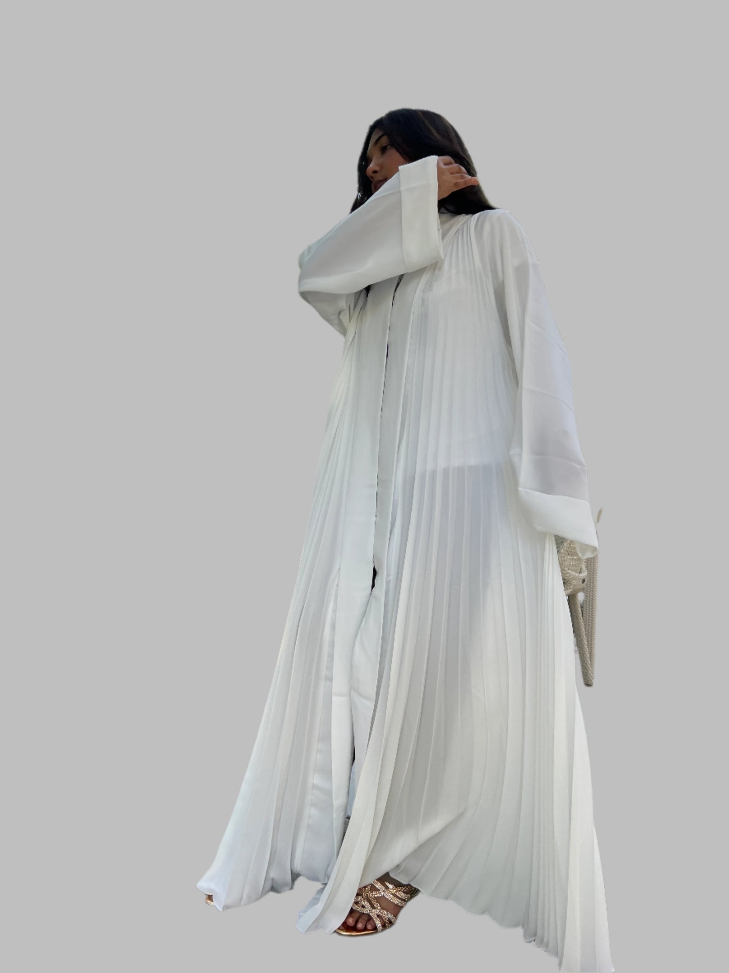 White Nida Korean Abaya