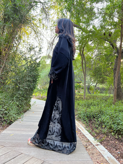 Black net Abaya