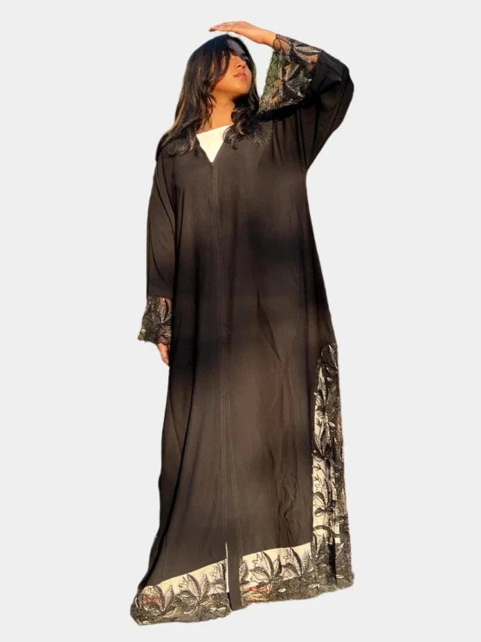 Black net Abaya