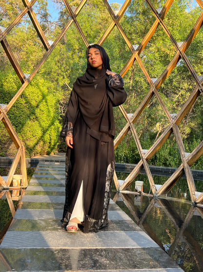 Black net Abaya