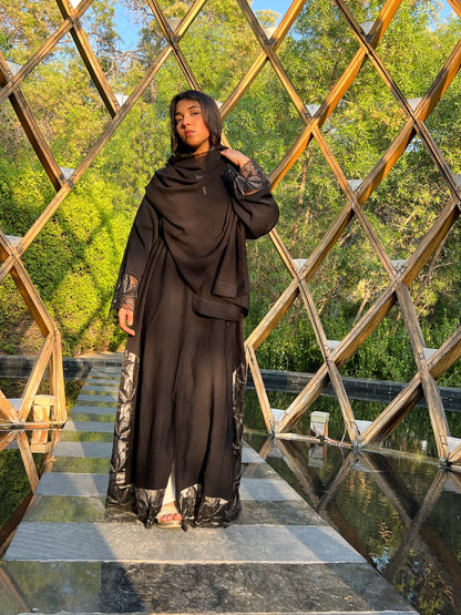 Black net Abaya