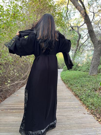 Black net Abaya