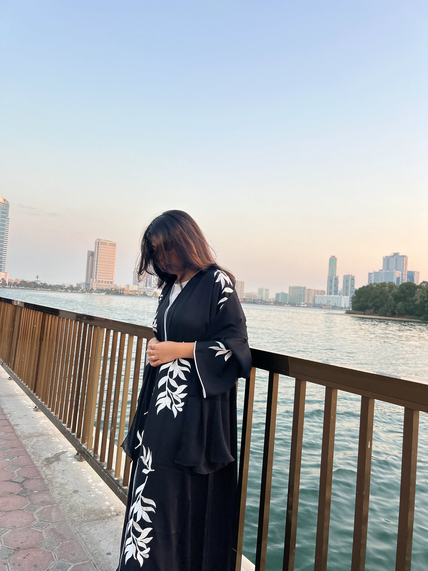 Black Abaya with Embroidery