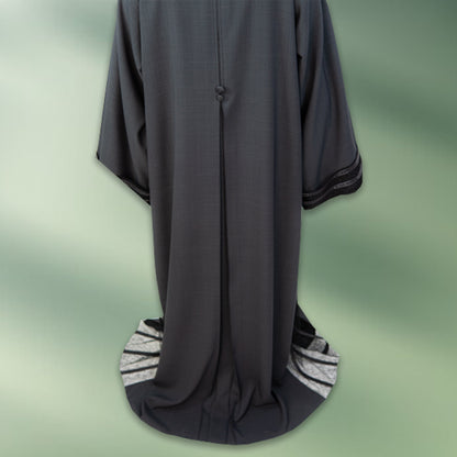 Elegant Lili Yon Fabric Abaya with Gassa Embroidery and Crystal