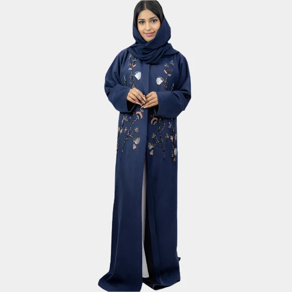 Premium Velvet Abaya with Intricate Handwork