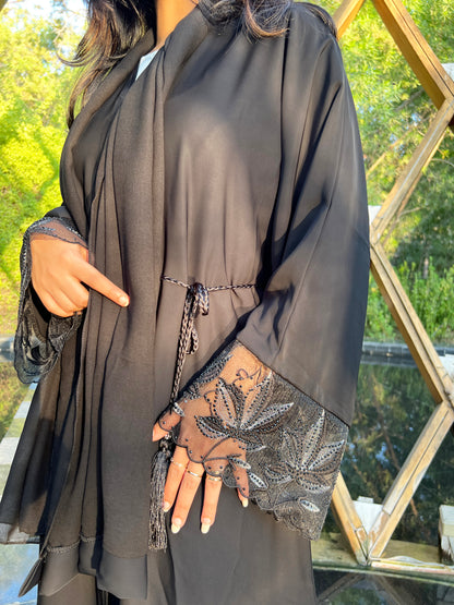 Black | net Abaya