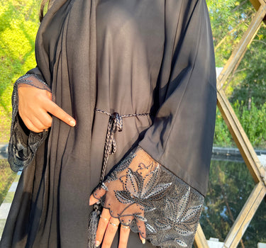 Black | net Abaya