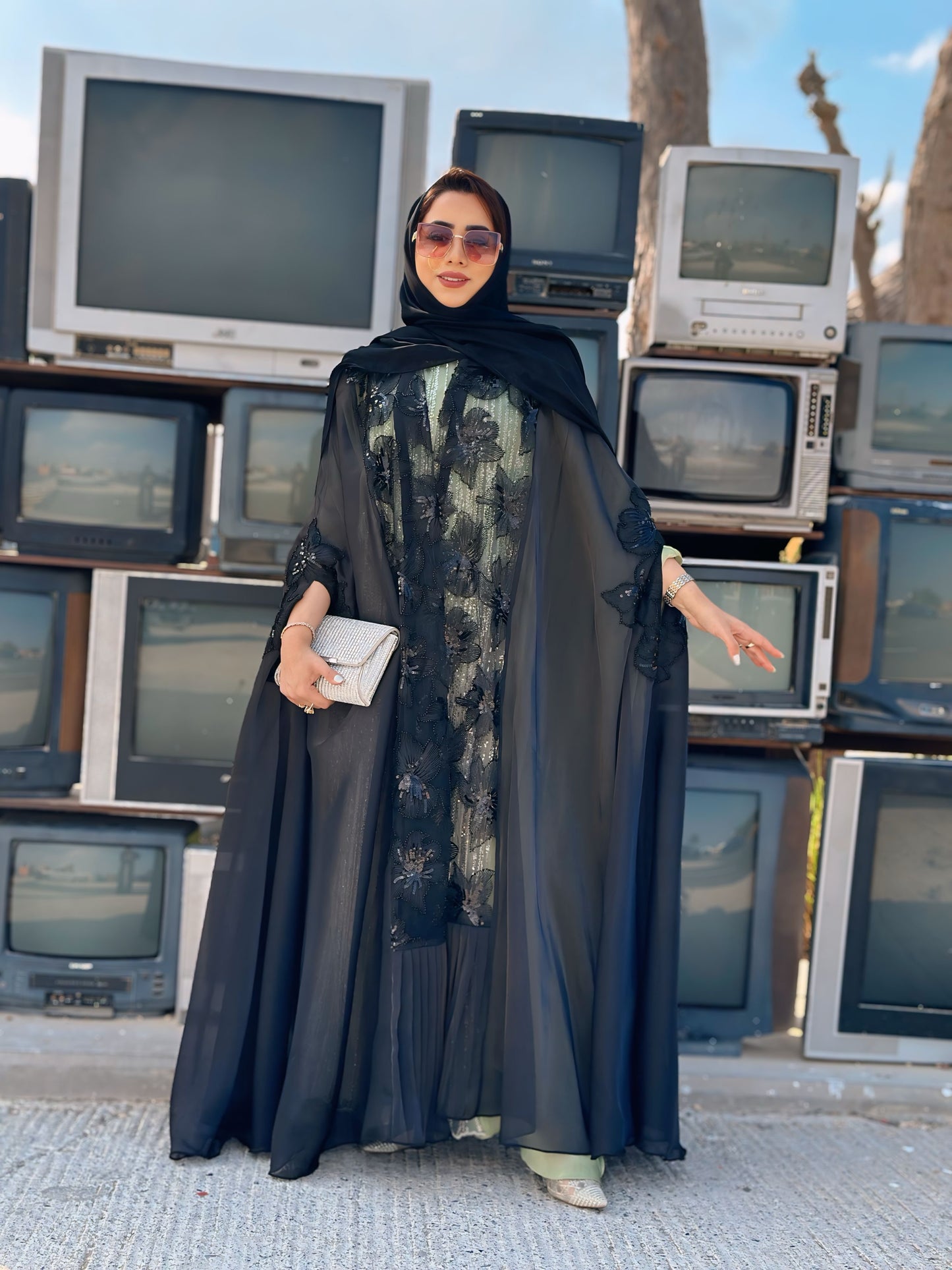 Black Organza | Net Abaya
