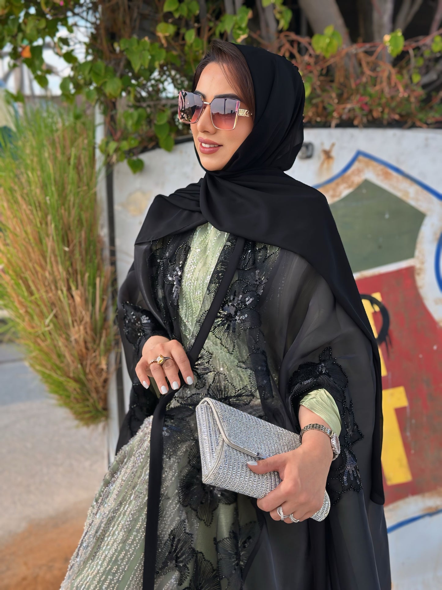 Black Organza | Net Abaya