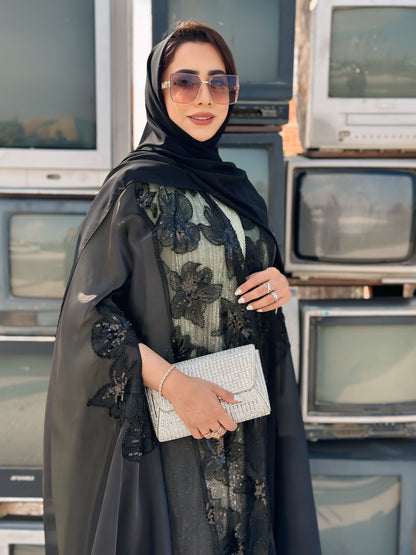 Black Organza | Net Abaya