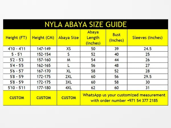Black Nida Fabric Abaya