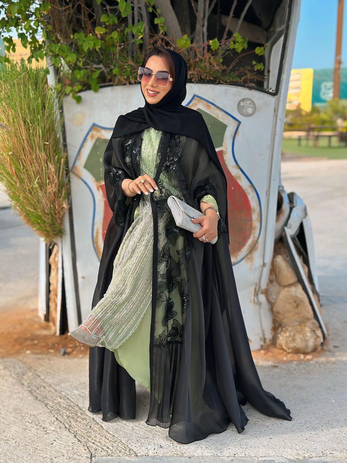 Black Organza | Net Abaya